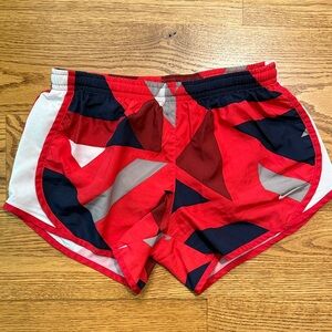Nike DRI-FIT Red/Black//Grey/White Geometric Athletic Shorts
